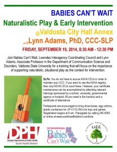 Naturalistic Play Workshop 2014